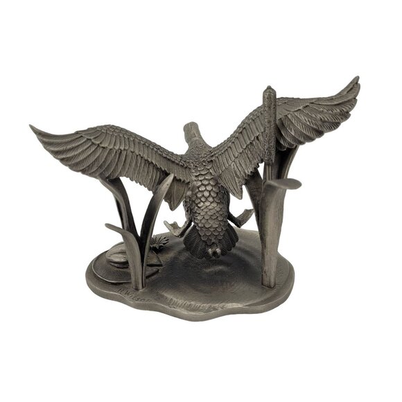 Mallard Duck Pewter Sculpture Limited Edition Signed H Wilson was Made in the US - Picture 4 of 8